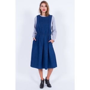 Woolrich Denim Pinafore Apron Dress